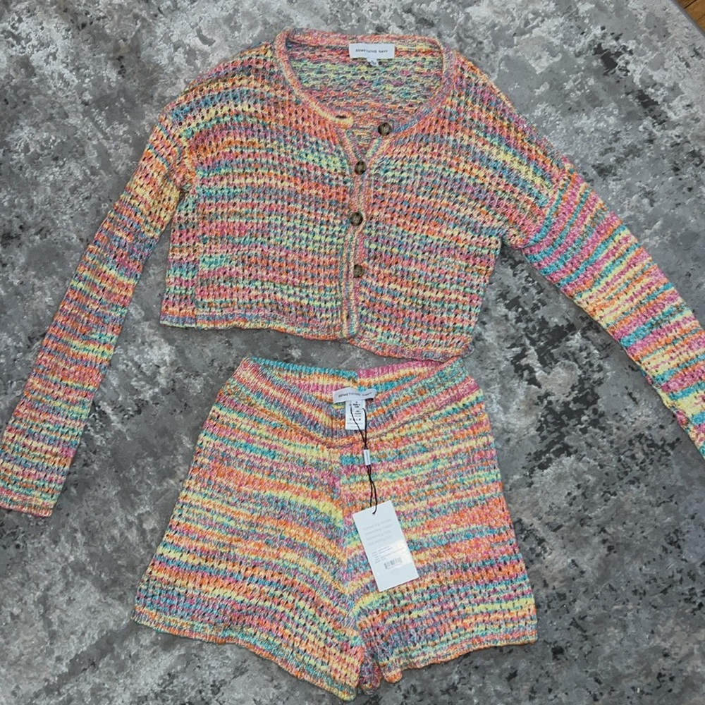 Something Navy Rainbow Crochet